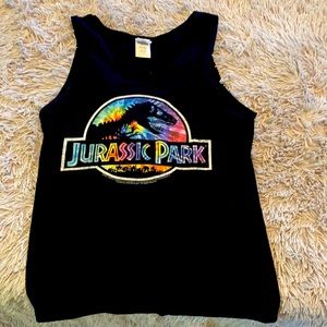 Women’s Jurassic Park themed tank.